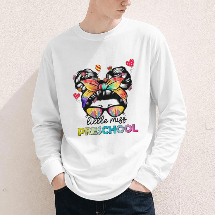 Little Miss Preschool Back To School Messy Kids Girls Youth Long Sleeve Tee Little Miss Preschool Back To School Messy Kids Girls Youth Long Sleeve Tee