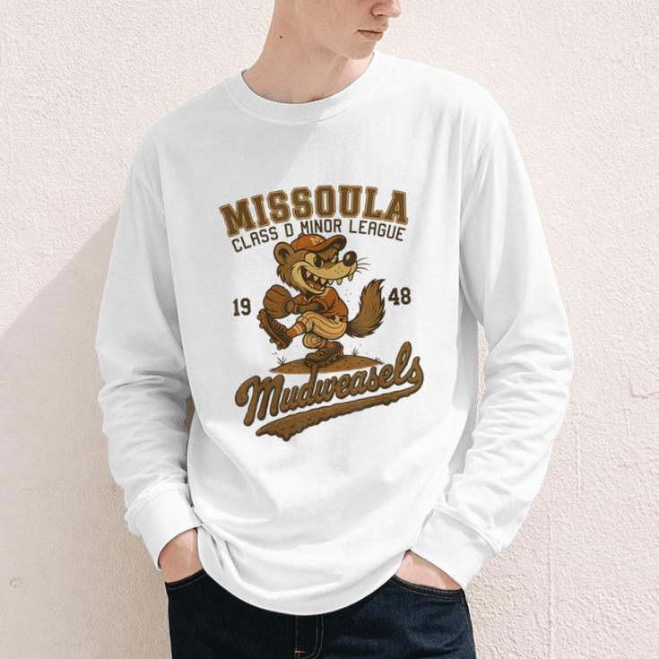 Missoula Mudweasels Retro Minor League Baseball Youth Long Sleeve Tee Missoula Mudweasels Retro Minor League Baseball Youth Long Sleeve Tee