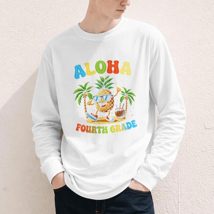 Pinapple Beach Back To School Day Aloha Fourth Grade Performance Youth Long Sleeve Tee Pinapple Beach Back To School Day Aloha Fourth Grade Performance Youth Long Sleeve Tee
