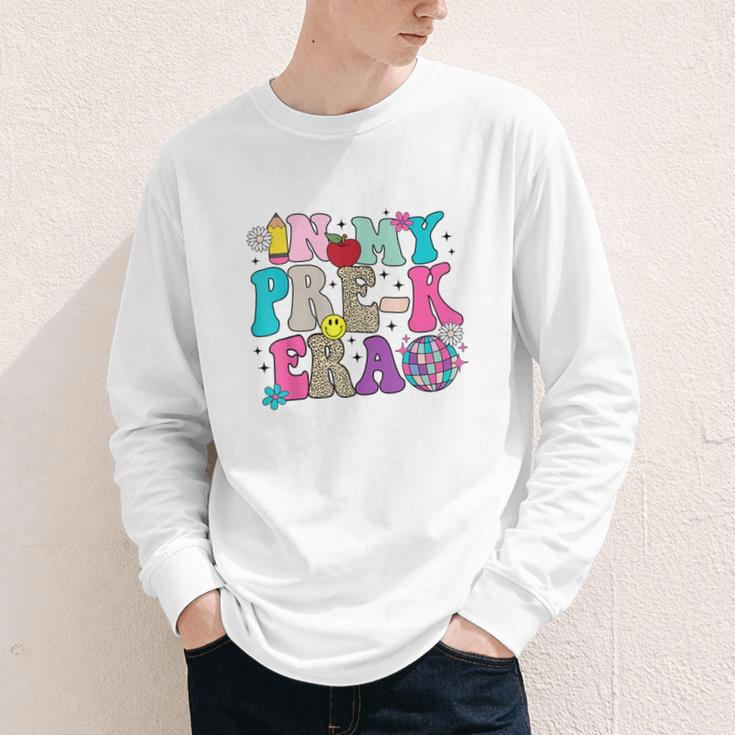 In My Pre-K Era Back To School Retro Groovy Preschool Youth Long Sleeve Tee In My Pre-K Era Back To School Retro Groovy Preschool Youth Long Sleeve Tee
