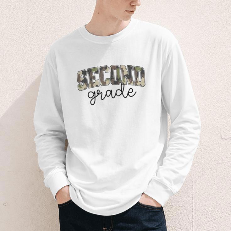 Retro Second Grade Camo Back To School Girls Boys 2nd Grade Youth Long Sleeve Tee Retro Second Grade Camo Back To School Girls Boys 2nd Grade Youth Long Sleeve Tee