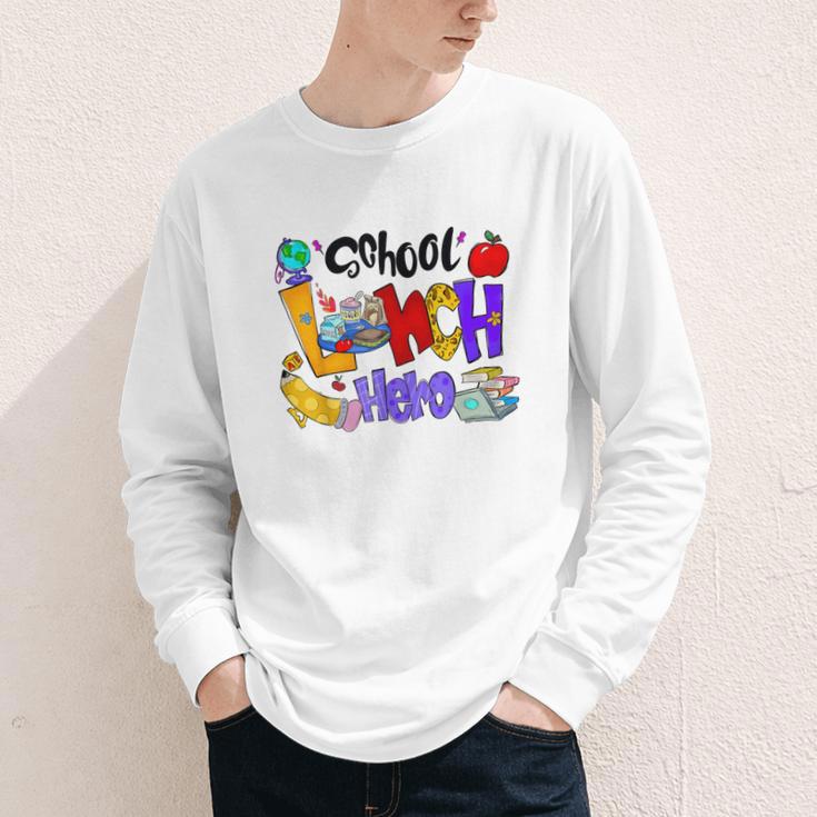 School Lunch Hero Cafeteria Squad Workers Back To School Youth Long Sleeve Tee