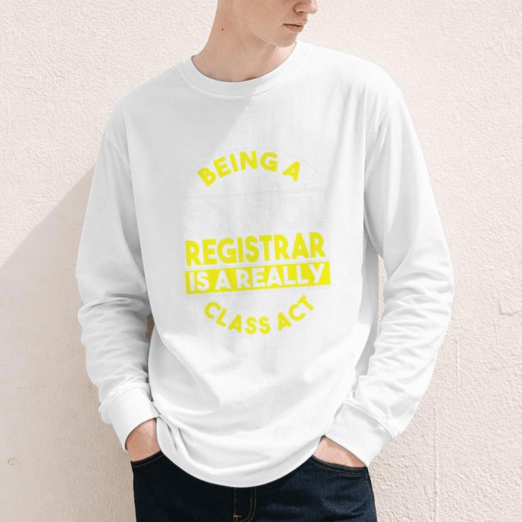 School Registry Student Enrollment Back To School Registrar Premium Youth Long Sleeve Tee