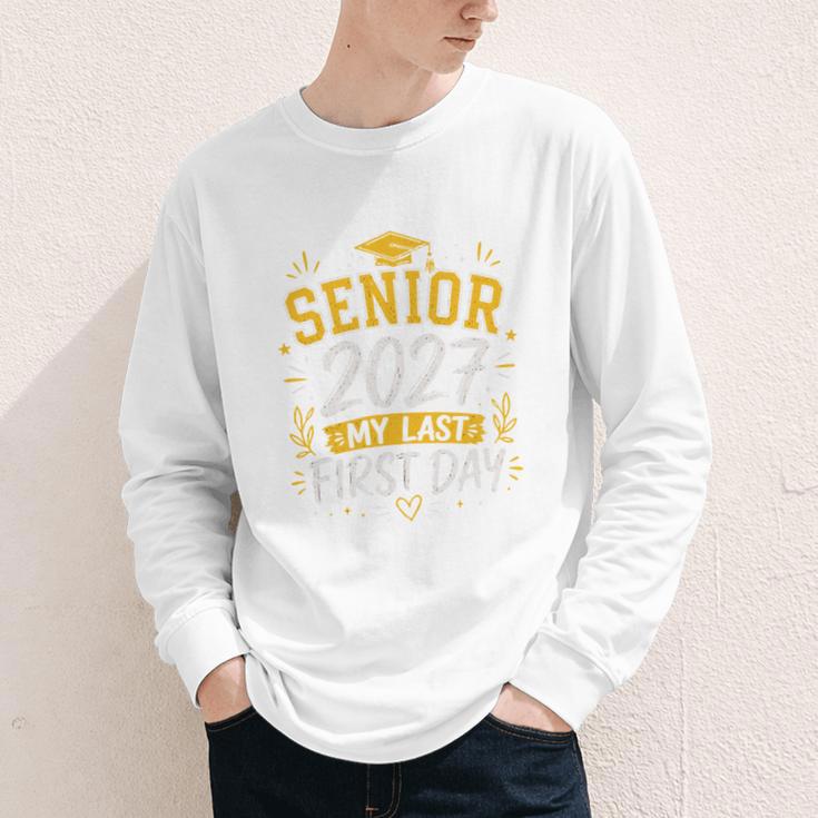 Senior 2027 My Last First Day Class Of 27 Back To School Youth Long Sleeve Tee Senior 2027 My Last First Day Class Of 27 Back To School Youth Long Sleeve Tee