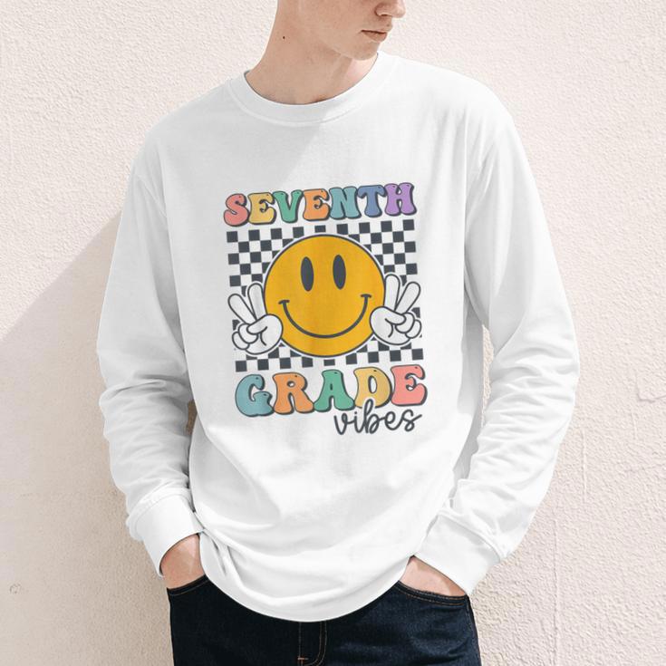 Seventh Grade Vibes Cute Smile Back To School 7th Grade Team Youth Long Sleeve Tee Seventh Grade Vibes Cute Smile Back To School 7th Grade Team Youth Long Sleeve Tee