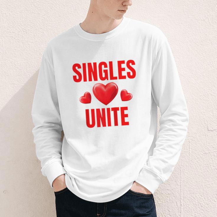 Singles Unite Valentines Day Humor For Singles Raglan Baseball Tee Youth Long Sleeve Tee