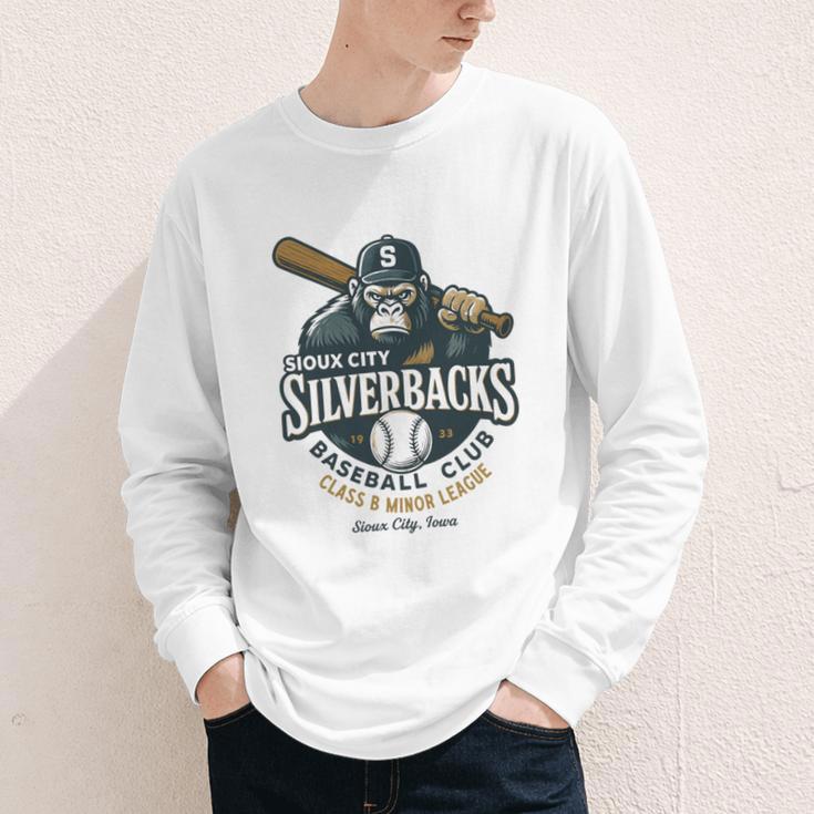 Sioux City Silverbacks Retro Minor League Baseball Youth Long Sleeve Tee Sioux City Silverbacks Retro Minor League Baseball Youth Long Sleeve Tee
