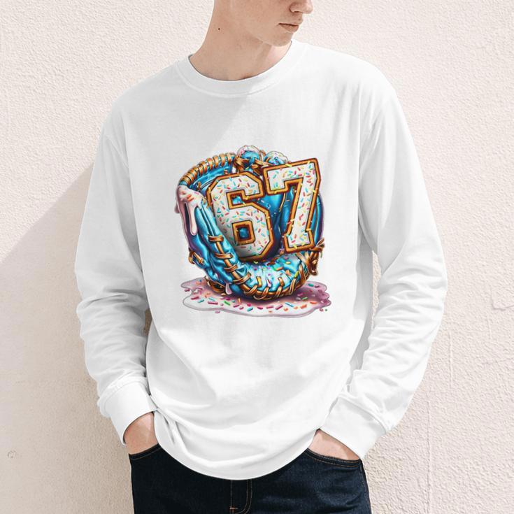 Six Seven Baseball Lifestyle 67 Meme Gen Alpha Slang Premium Tri-Blend Youth Long Sleeve Tee Six Seven Baseball Lifestyle 67 Meme Gen Alpha Slang Premium Tri-Blend Youth Long Sleeve Tee