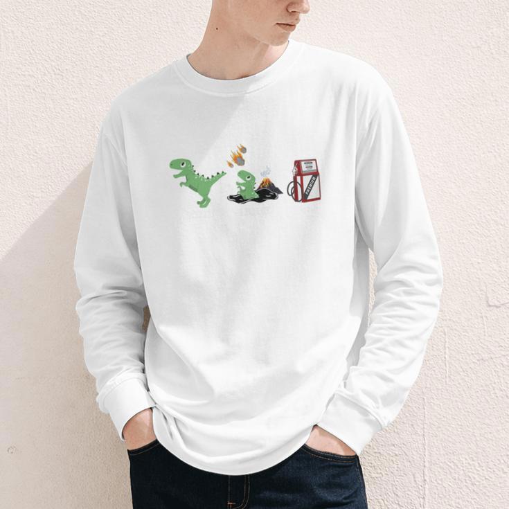 Solid Liquid Gas Dinosaur Back To School Premium Tri-Blend Youth Long Sleeve Tee Solid Liquid Gas Dinosaur Back To School Premium Tri-Blend Youth Long Sleeve Tee