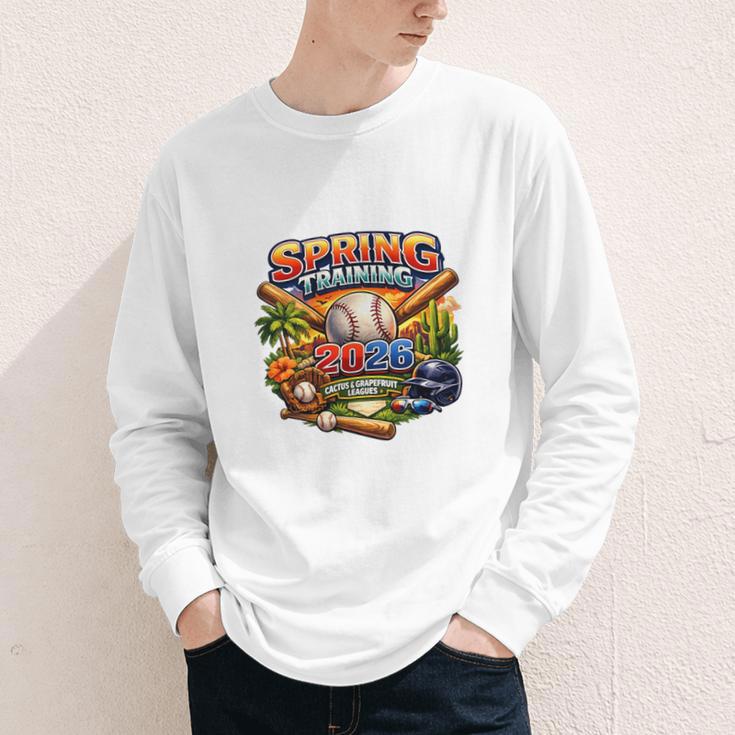 Spring Training 2026 Baseball Fan Retro Palm Cactus Premium Tri-Blend Youth Long Sleeve Tee Spring Training 2026 Baseball Fan Retro Palm Cactus Premium Tri-Blend Youth Long Sleeve Tee