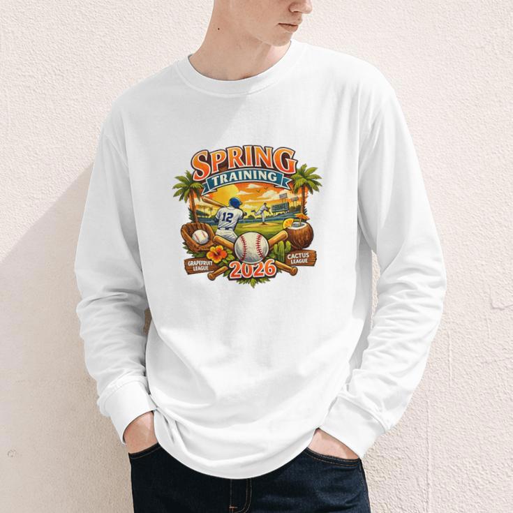 Spring Training 2026 Baseball Vintage Sunset Premium Tri-Blend Youth Long Sleeve Tee Spring Training 2026 Baseball Vintage Sunset Premium Tri-Blend Youth Long Sleeve Tee