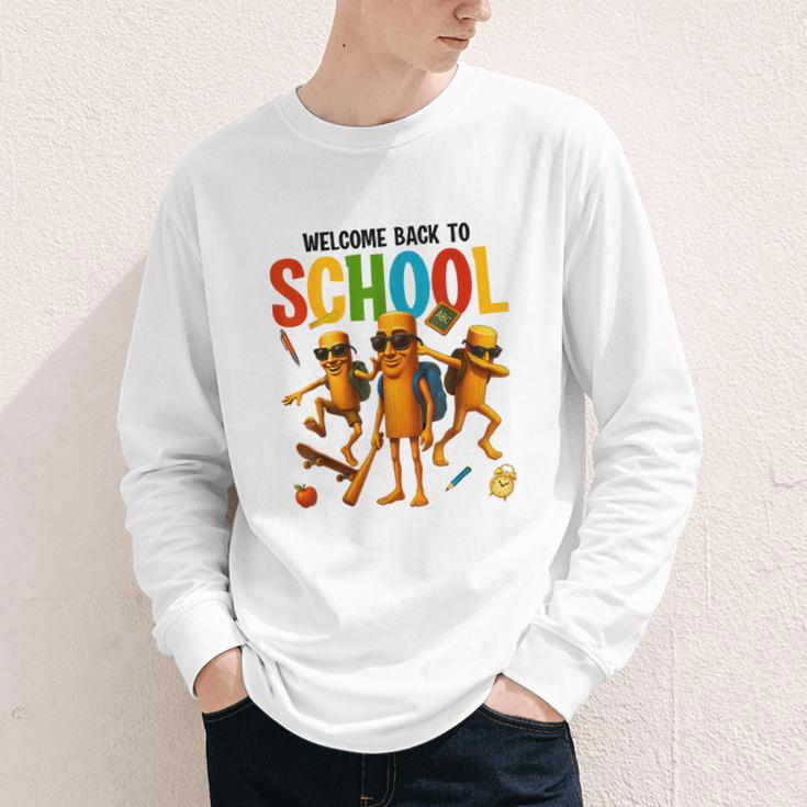 Tung Tung Sahur Back To School Brainrot Meme Boys Girls Kid Youth Long Sleeve Tee Tung Tung Sahur Back To School Brainrot Meme Boys Girls Kid Youth Long Sleeve Tee