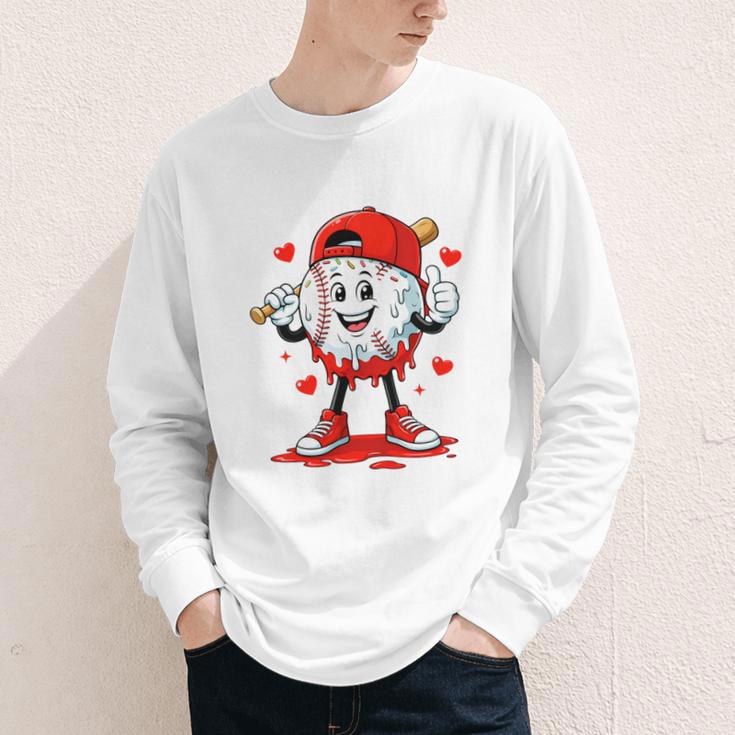 Valentine Baseball Heart Sports Men Boys Kid Youth Long Sleeve Tee Valentine Baseball Heart Sports Men Boys Kid Youth Long Sleeve Tee