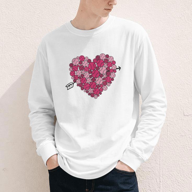 Valentine's Day Baseball Heart Softball Player Sports Lover Youth Long Sleeve Tee Valentine's Day Baseball Heart Softball Player Sports Lover Youth Long Sleeve Tee