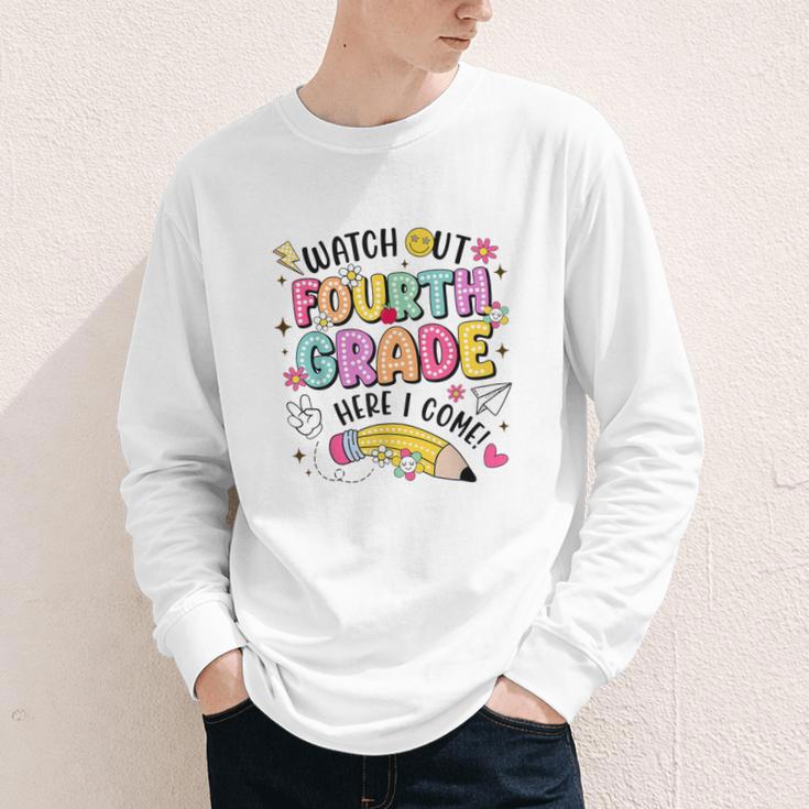 Watch Out Fourth Grade Here I Come Shirt Kids Back To School Youth Long Sleeve Tee Watch Out Fourth Grade Here I Come Shirt Kids Back To School Youth Long Sleeve Tee