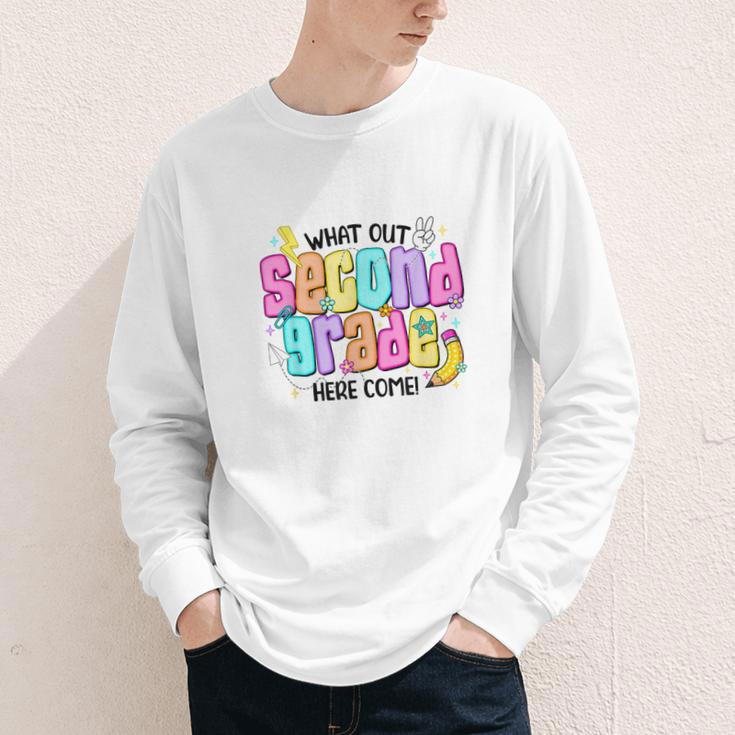 Watch Out Second Grade Here I Come 2nd Grade Back To School Youth Long Sleeve Tee