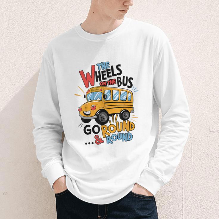 The Wheels On The Bus Toddler Kids Back To School Youth Long Sleeve Tee The Wheels On The Bus Toddler Kids Back To School Youth Long Sleeve Tee