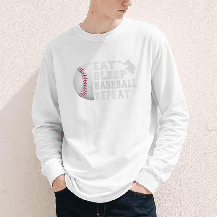 Youth Eat Sleep Baseball Repeat Catcher Boys Men Youth Long Sleeve Tee Youth Eat Sleep Baseball Repeat Catcher Boys Men Youth Long Sleeve Tee