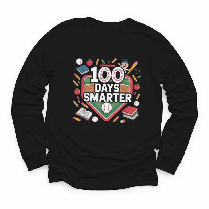100 Day Baseball School Sports Kids Youth Long Sleeve Tee
