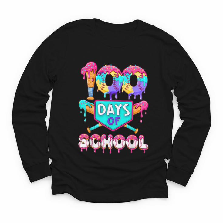 100 Days Of School Baseball Boys Kids Youth Long Sleeve Tee 100 Days Of School Baseball Boys Kids Youth Long Sleeve Tee