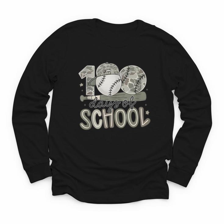 100 Days Of School Baseball Cap Boy School Teacher Youth Long Sleeve Tee