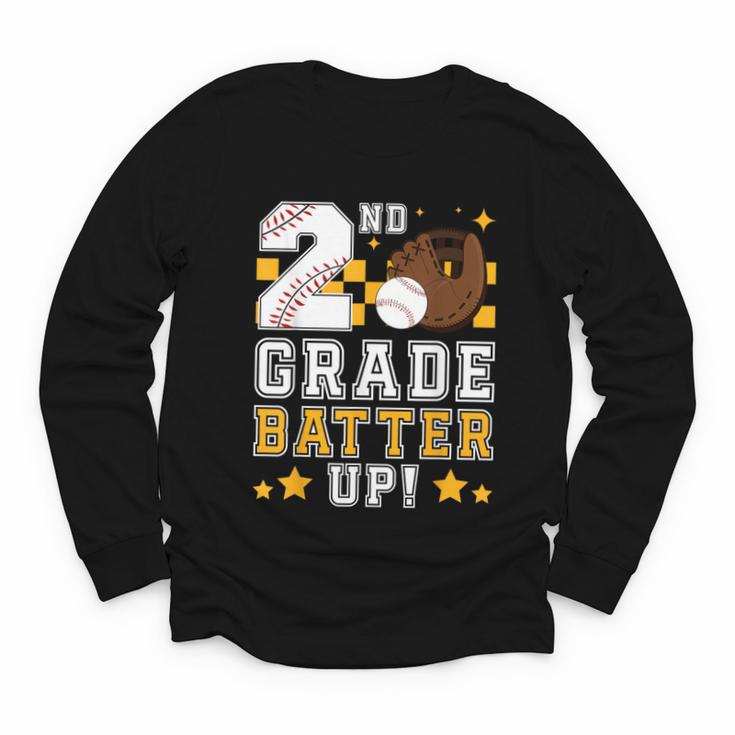 2nd Grade Batter Up Baseball First Day Back To School Youth Long Sleeve Tee