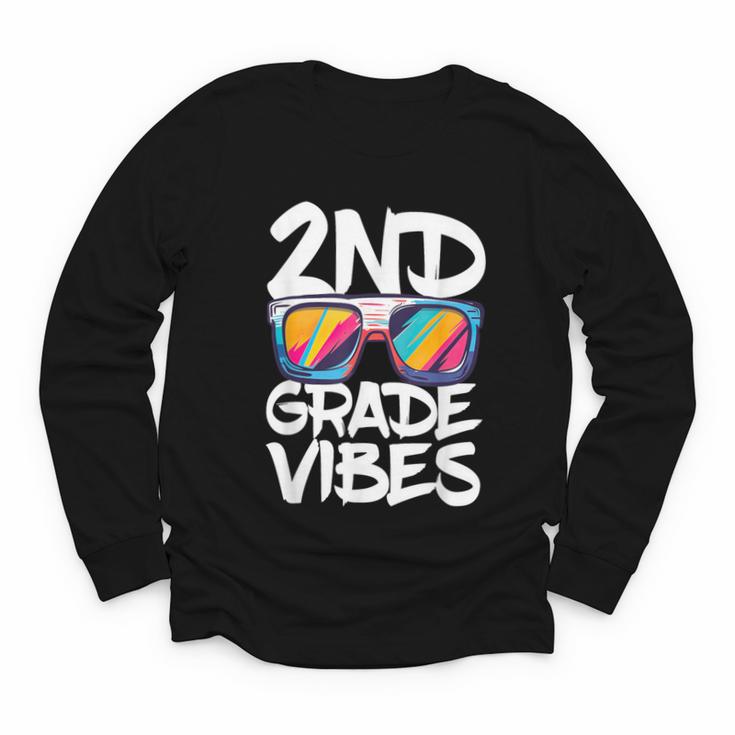 2nd Grade Vibes Shirt Back To School Second Grade Boy Girl Youth Long Sleeve Tee