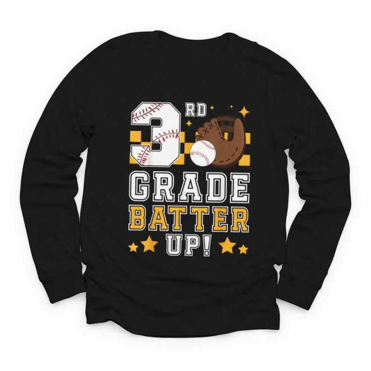 3rd Grade Batter Up Baseball First Day Back To School Youth Long Sleeve Tee