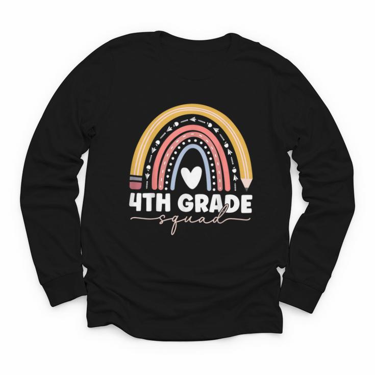 4th Grade Squad Rainbow Back To School Youth Long Sleeve Tee