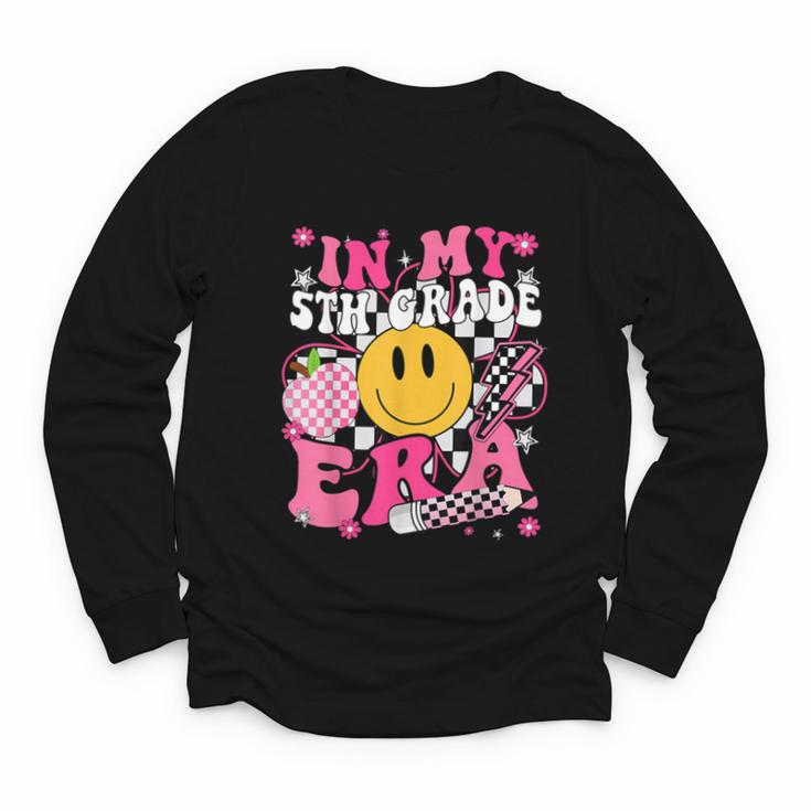 In My 5th Grade Era First Day Of School Back To School Retro Youth Long Sleeve Tee