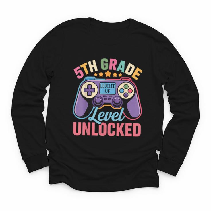 5th Grade Level Unlocked Shirt – Gamer Back To School Youth Long Sleeve Tee