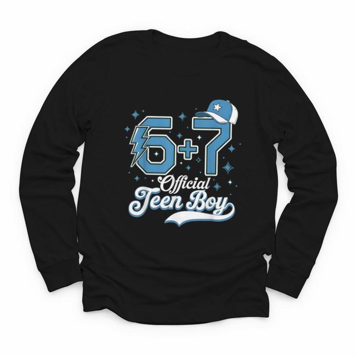 6 7 Meme Official Teenager 13th Birthday Baseball Boy Youth Long Sleeve Tee