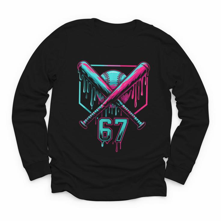 67 Baseball Drip Six Seven Gen Alpha Slag Youth Long Sleeve Tee