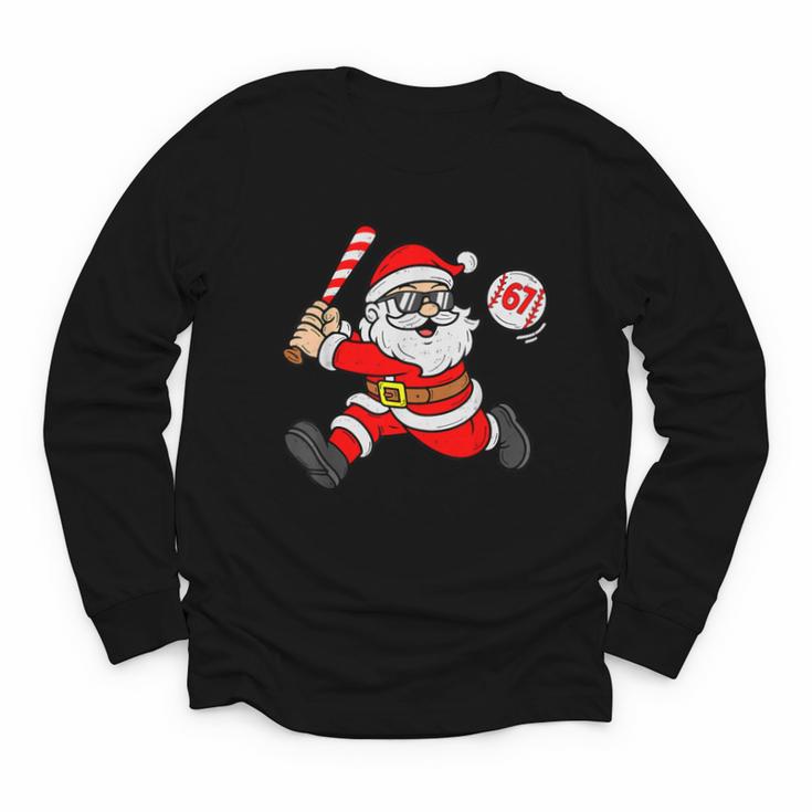 67 Baseball Santa Six Seven Meme Christmas Sport Men Boy Kid Youth Long Sleeve Tee