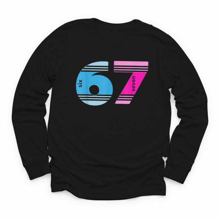 67 Crayon Cool Baseball Crayon 6 7 67 Youth Long Sleeve Tee