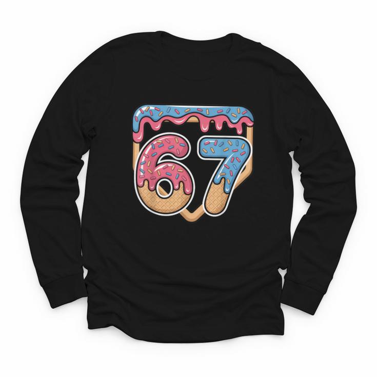 67 Ice Cream Drip Meme Baseball Youth Long Sleeve Tee