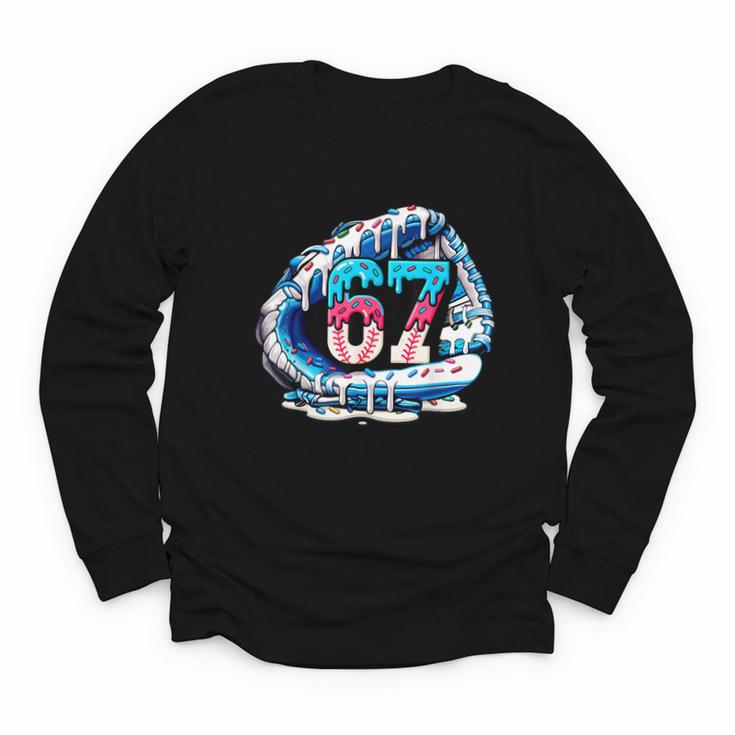 67 Meme Slang Baseball Glove Drip Ice Cream Six Seven 6 7 Youth Long Sleeve Tee