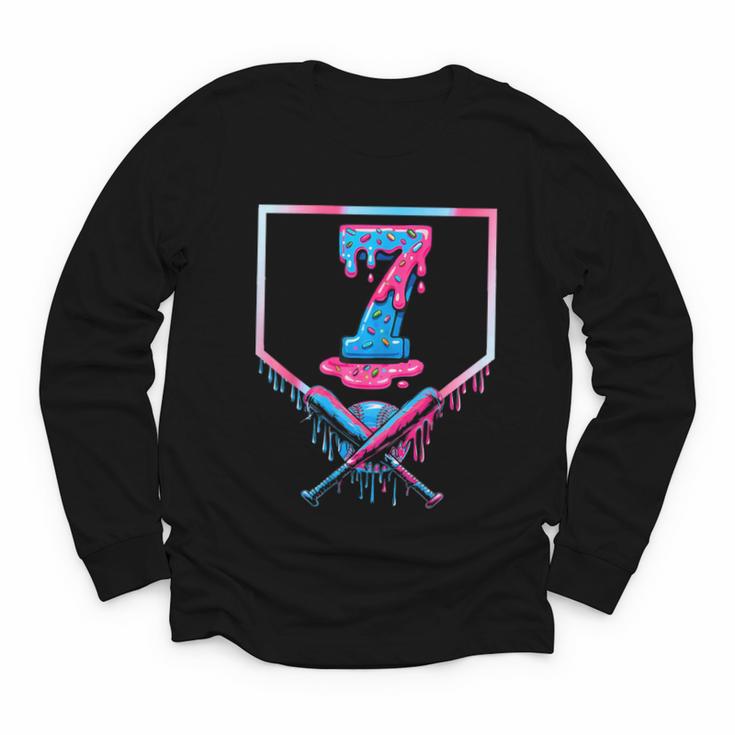 67 Six Seven Meme Baseball Ice Cream Drip 67 Gen Alpha Slang Youth Long Sleeve Tee