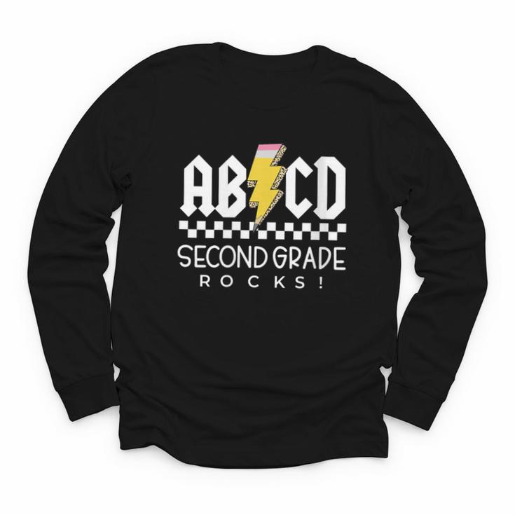 ABCD Second Grade Rocks First Day Of School Back To School Youth Long Sleeve Tee
