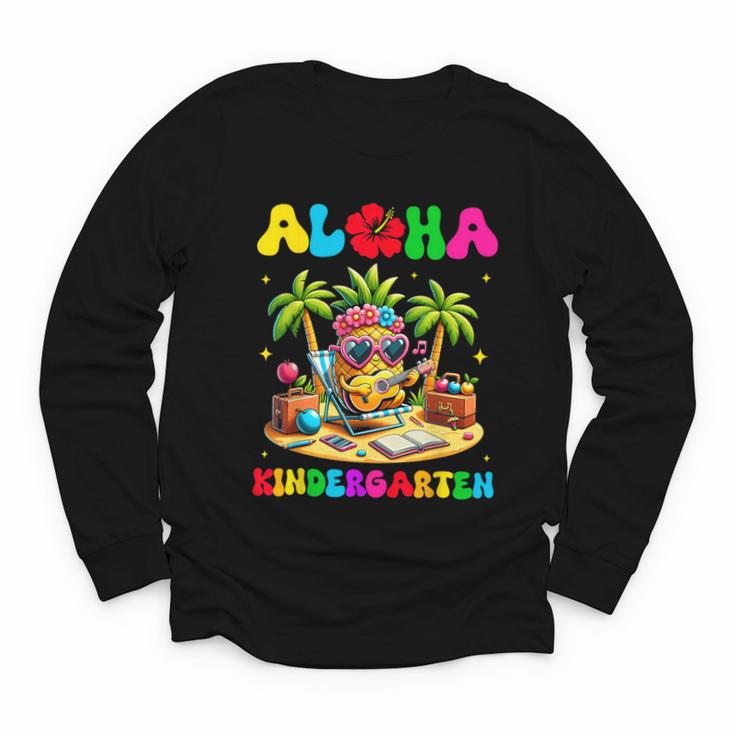 Aloha Kindergarten Pineapple Hawaii Back To School Kids Girl Youth Long Sleeve Tee