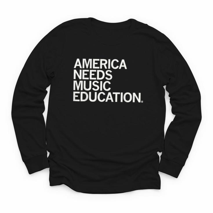 America Needs Music Education Advocacy Back To School Youth Long Sleeve Tee
