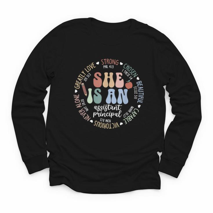Assistant Principal God Says She Is Christian Back To School Youth Long Sleeve Tee