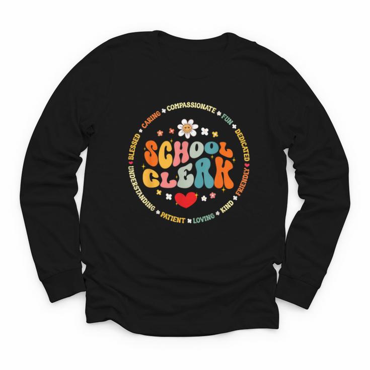 Attendance School Clerk Appreciation Week Back To School Youth Long Sleeve Tee