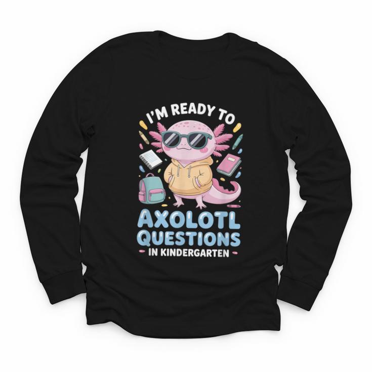 Axolotl Questions Kindergarten Back To School Youth Long Sleeve Tee