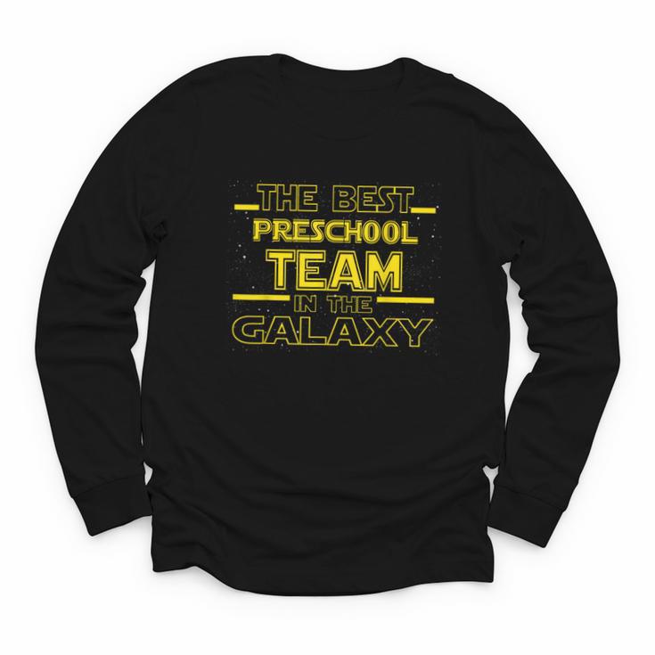 Back To School Best Preschool Team In The Galaxy Space Out Youth Long Sleeve Tee