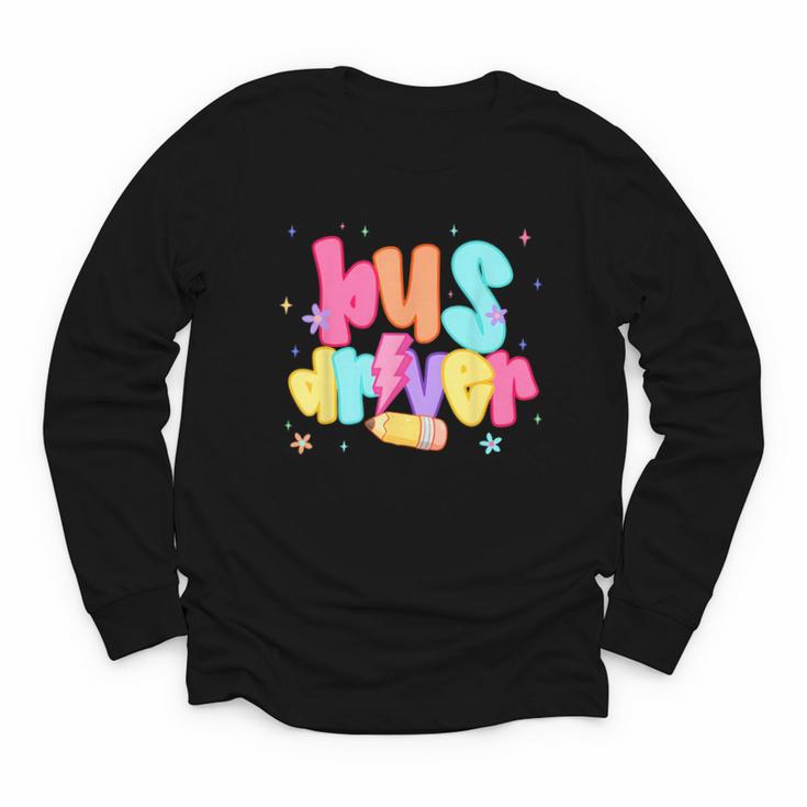 Back To School Bus Driver First Day Men Women Lighting Youth Long Sleeve Tee