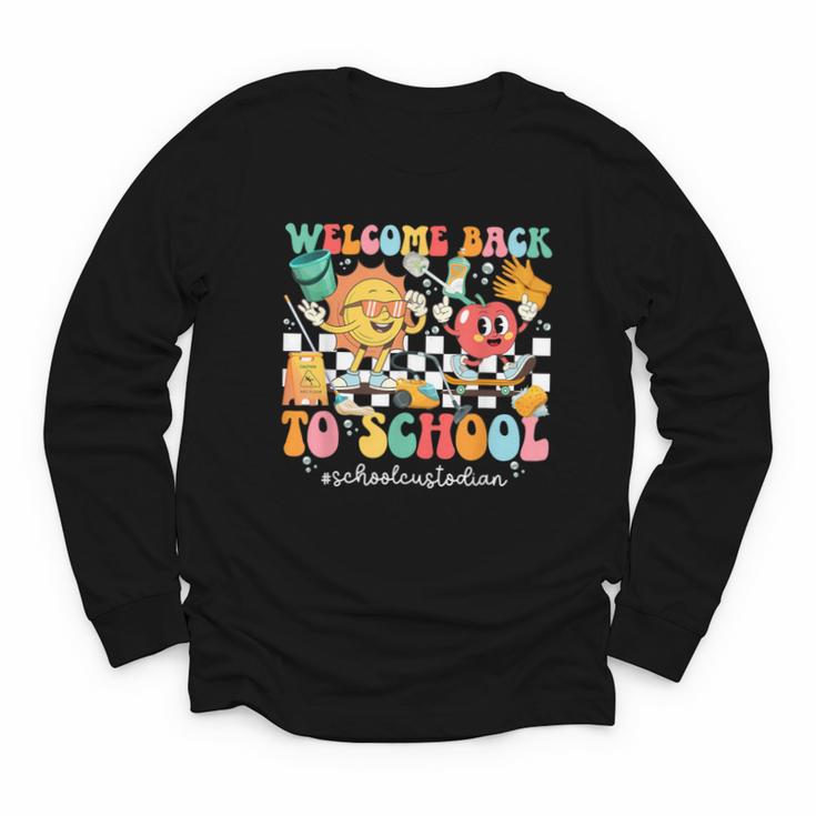 Back To School Custodian First Day Of School Custodian Youth Long Sleeve Tee