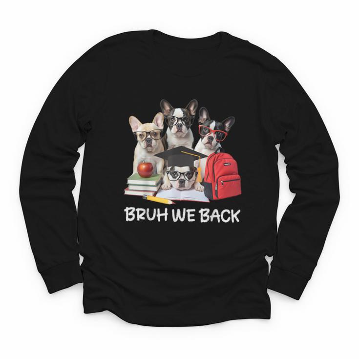 Back To School Cute French Bulldog Puppy Dogs Lovers Youth Long Sleeve Tee