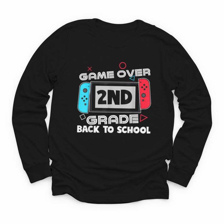 Back To School Game Over 2nd Grade Gamer Kids Boys Youth Long Sleeve Tee