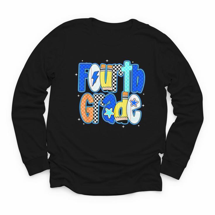 Back To School Hello Fourth Grade Team 4th Grade Boy Girl Youth Long Sleeve Tee